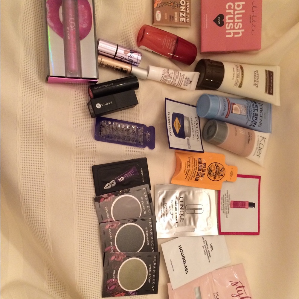 Ipsy sample lot, the Balm, Benefit, Keihl’s